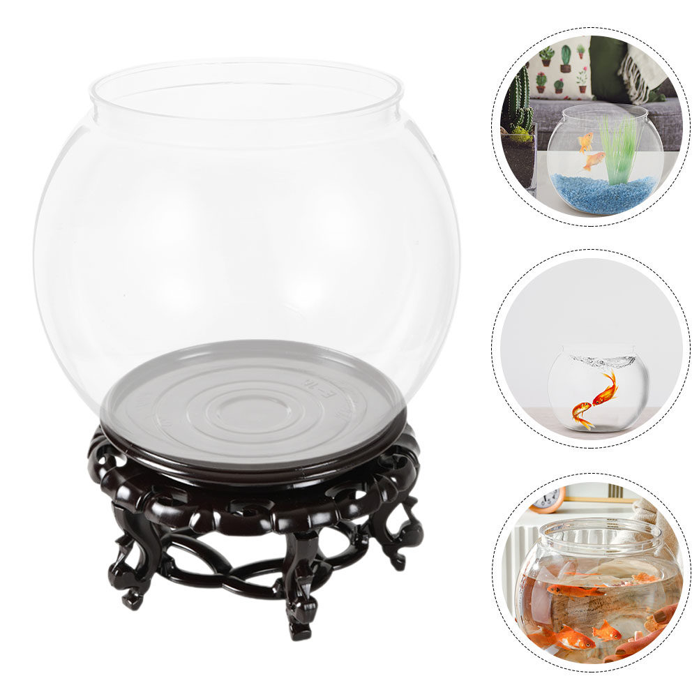 Planted Aquarium For Goldfish - 1 Conjunto de Aquário Redondo Transparente