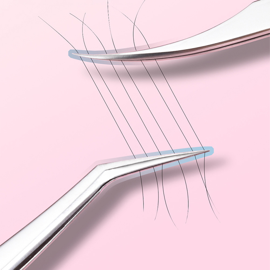 Planted Clip Tweezers - Pinças de Aço Inoxidável para Cílios,