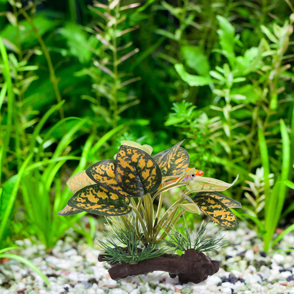 Planted Aquarium For Goldfish - 2 Peças de Plantas Artificiais Realistas