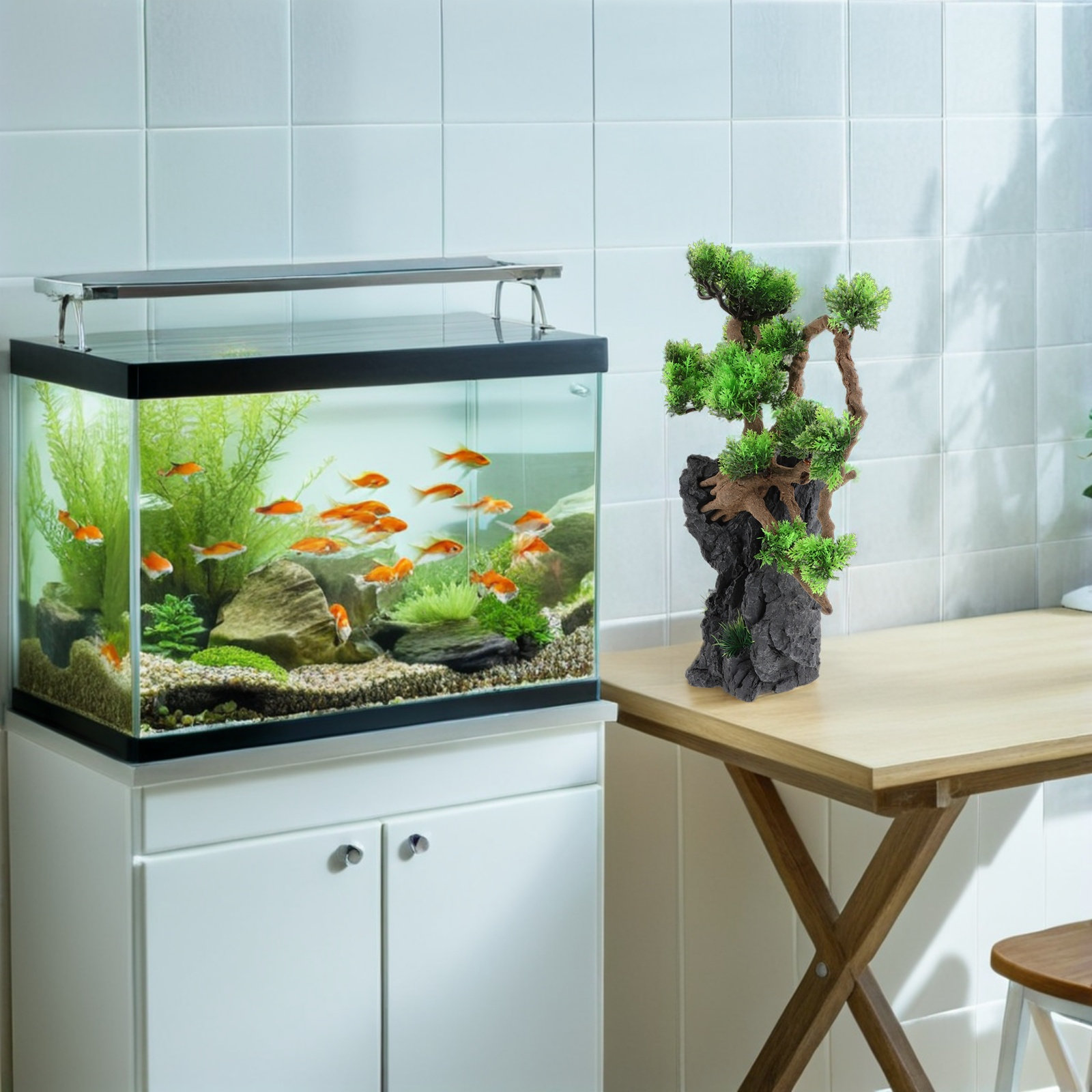 Árvore Artificial para Aquário - Planted Aquarium For Goldfish avaliação e preço