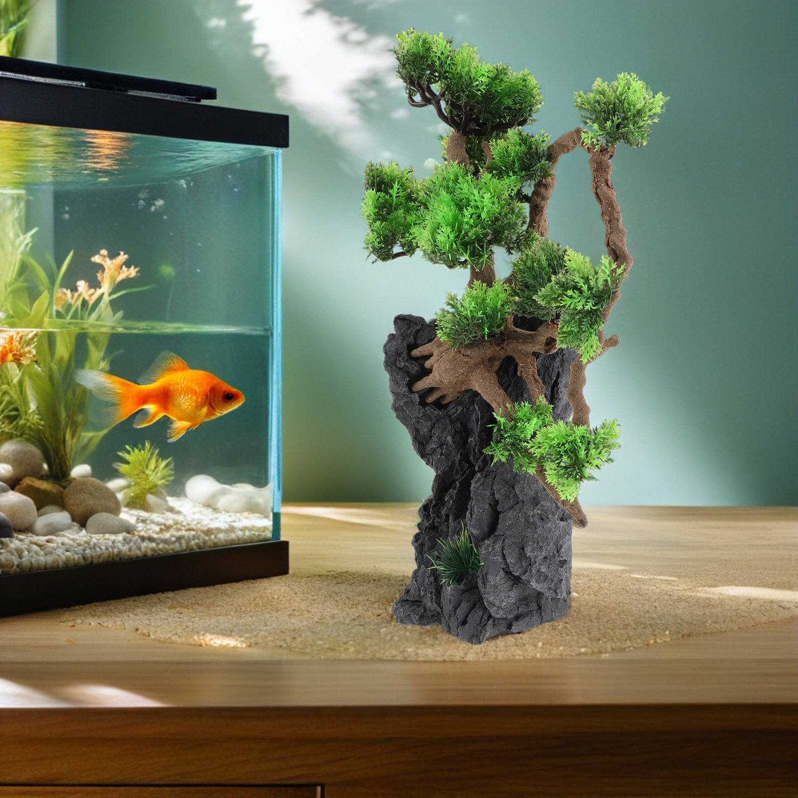 Árvore Artificial para Aquário - Planted Aquarium For Goldfish avaliação e preço