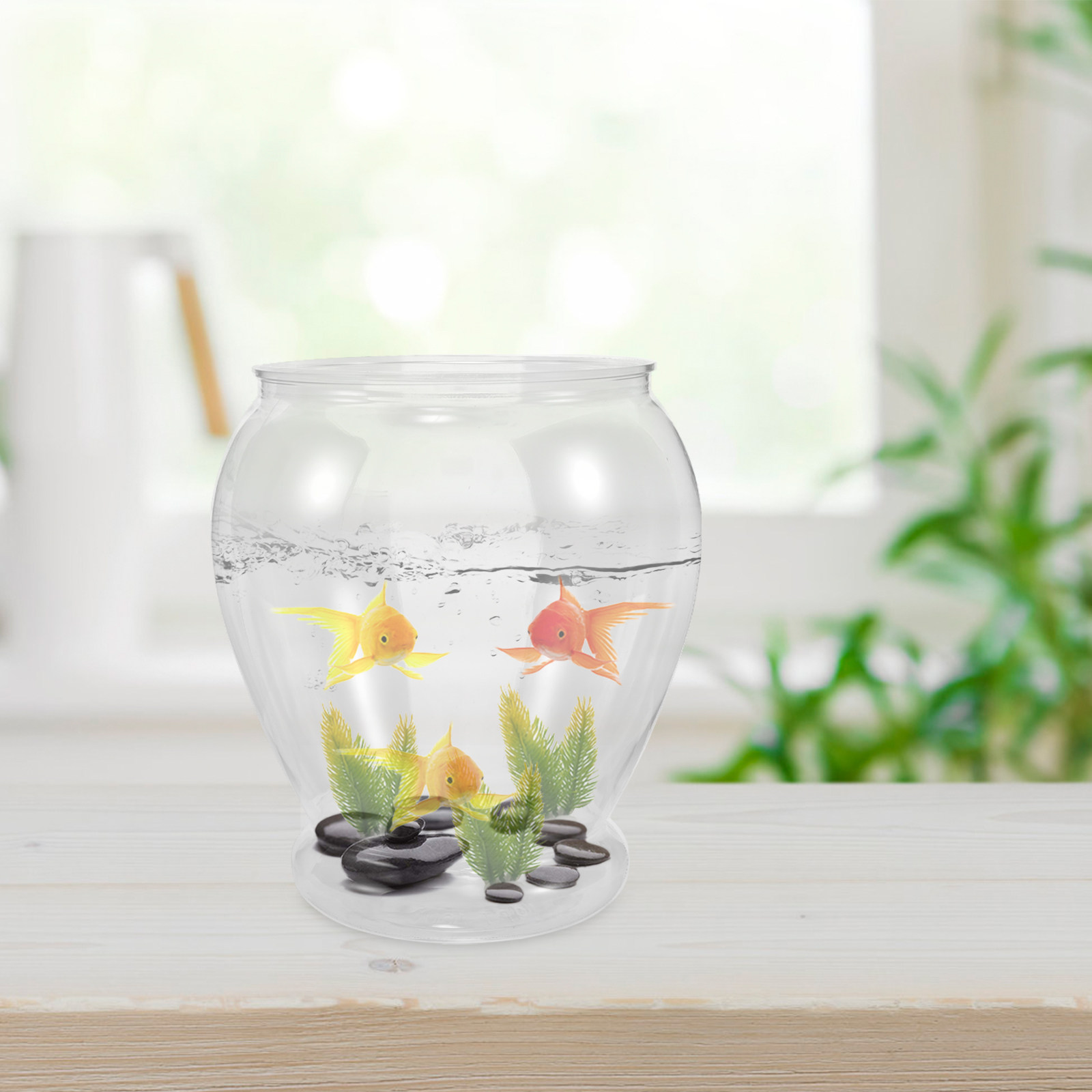 Aquário de Mesa Pequeno em Plá - Planted Aquarium For Goldfish avaliação e preço