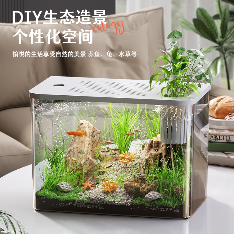 Aquário de plástico com tampa, - Planted Aquarium For Goldfish avaliação e preço